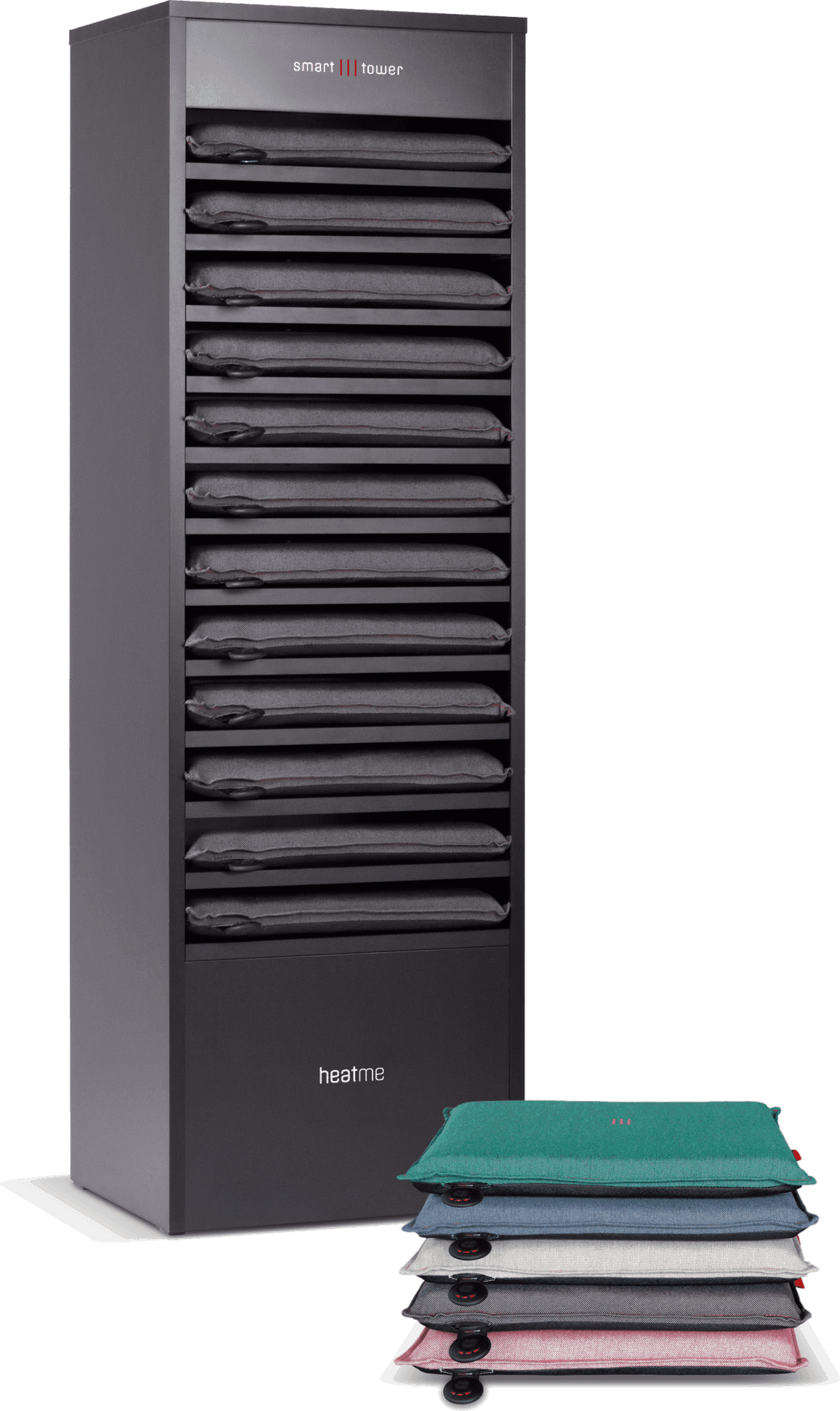 heatme Smart Ladeturm mit Induktions-Sitzkissen – das kabellose Heizsystem